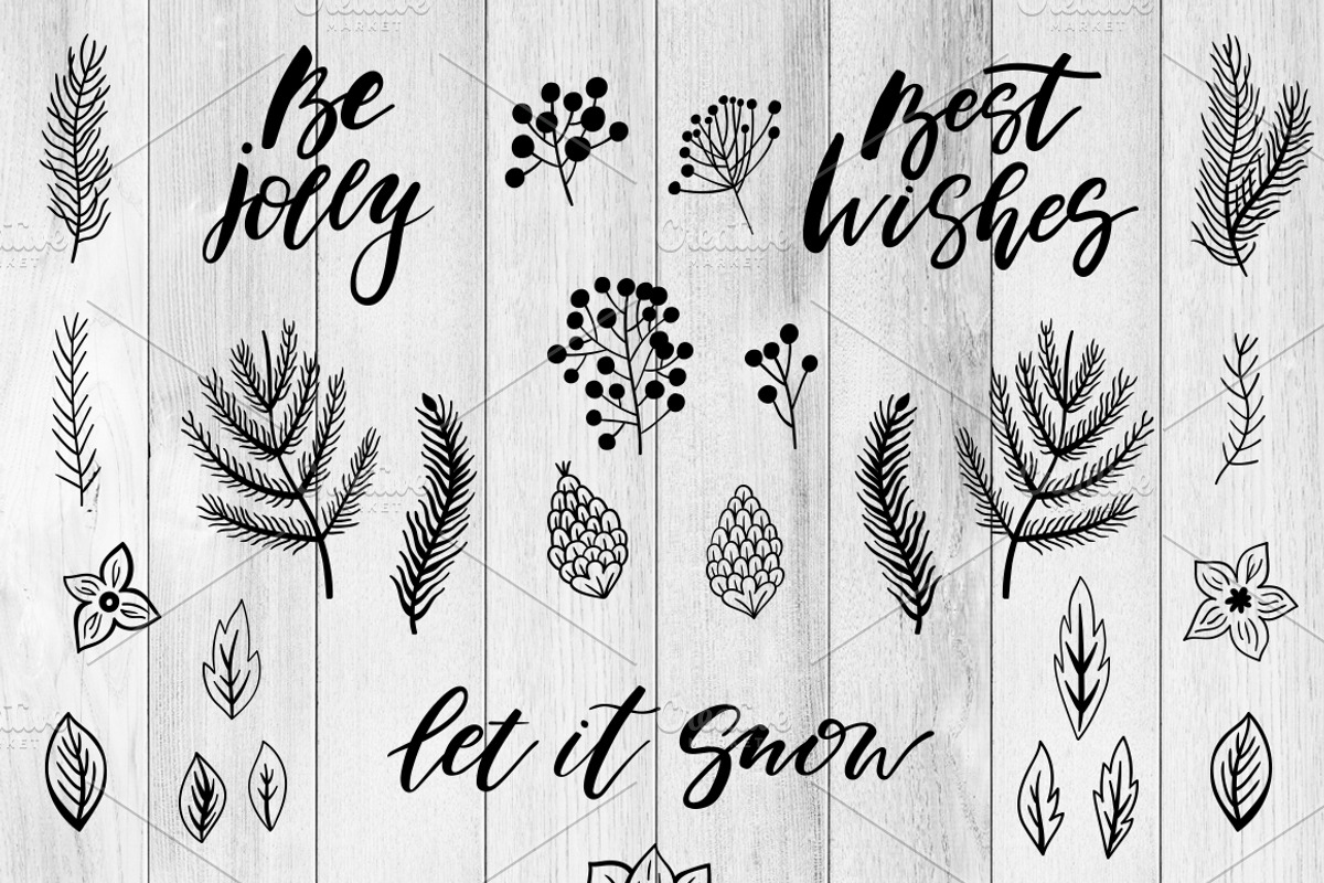Christmas vector set, an Illustration by piyacler (Photo 5 of 5)