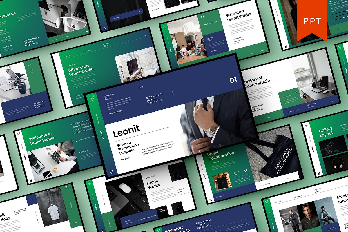 Leonit – Business PowerPoint, a Presentation Template by Dens Creative Studio (Photo 1 of 6)