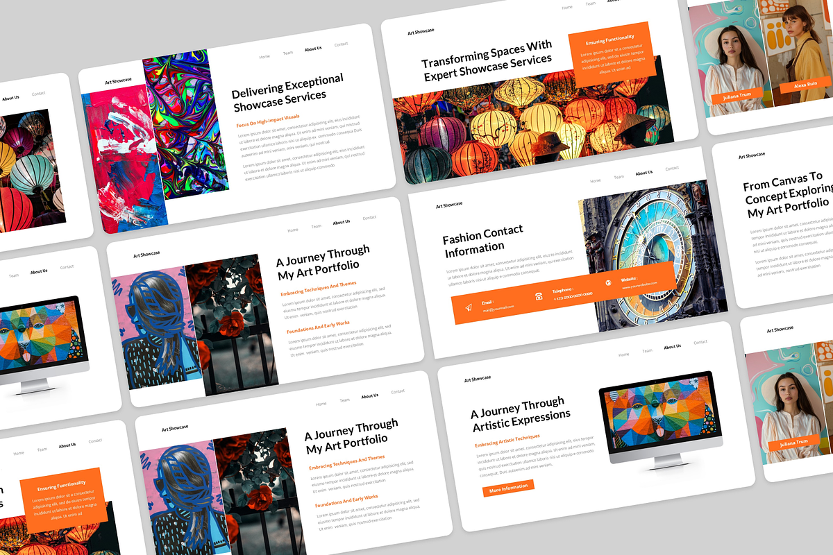 Modern Art Showcase Powerpoint, a Presentation Template by Annora Studio (Photo 4 of 5)