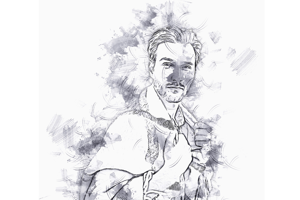 Pencil Sketch Art Photoshop Action, an Action Add-On by Studio Retouch (Photo 8 of 13)