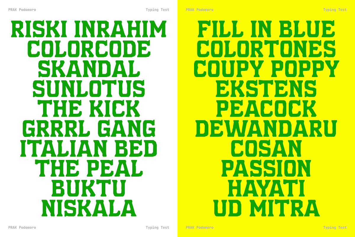 PRAK Podomoro Hand-Cut Display Font, a Serif Font by Healltica.std (Photo 15 of 21)