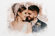 Watercolor Wedding Photo Effect, a Layer Style Add-On by dx_vect (Thumbnail 2 of 3)