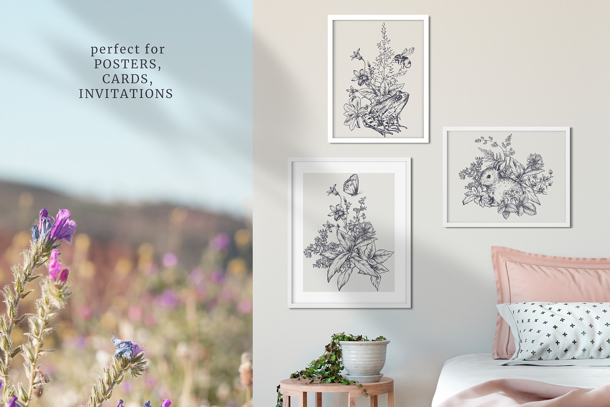 Wildflower Meadow Vector Set, a Decorative Illustration by Molly art (Photo 9 of 12)