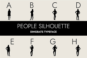 People Silhouettes Dingbats Font