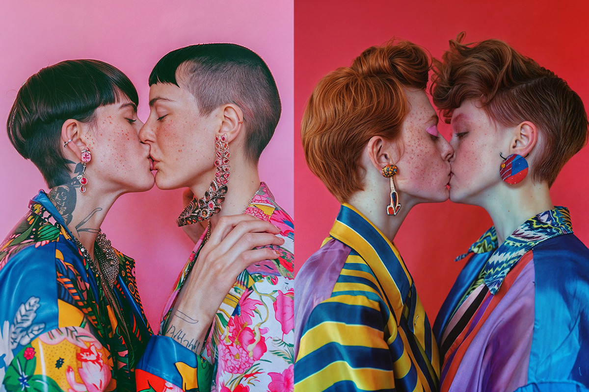 71 Kissing girls, a Person Photo by Handmadefont (Photo 3 of 12)