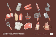 Barbecue 3D Illustration, an Object Illustration by graphicook (Thumbnail 1 of 3)