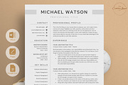 Resume/CV - The Watson, a Resume Template by CreativeLandStudio (Thumbnail 1 of 10)