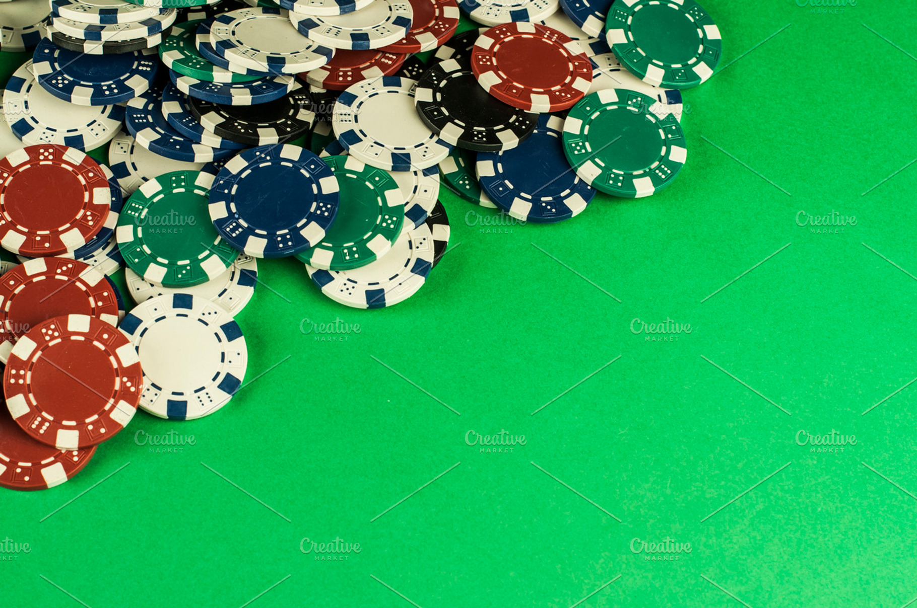 Poker coins isolated on white stock photo containing casino and blackjack