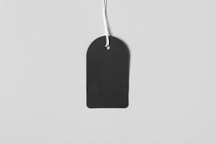 Clothing tag, gift tag mockup, JPEG