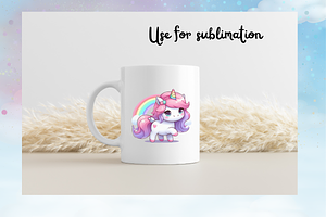 Cute Unicorn Clipart PNG 20 Bundle