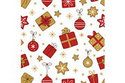 Elegant seamless Christmas patterns, a Graphic by Barsuk's Shop (Thumbnail 3 of 10)
