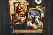 Victorian Christmas Junk Journal KIT, a Seasonal Illustration by ThatsDesignArt (Thumbnail 7 of 20)