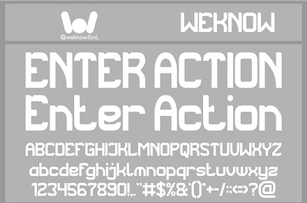 Enter Action font