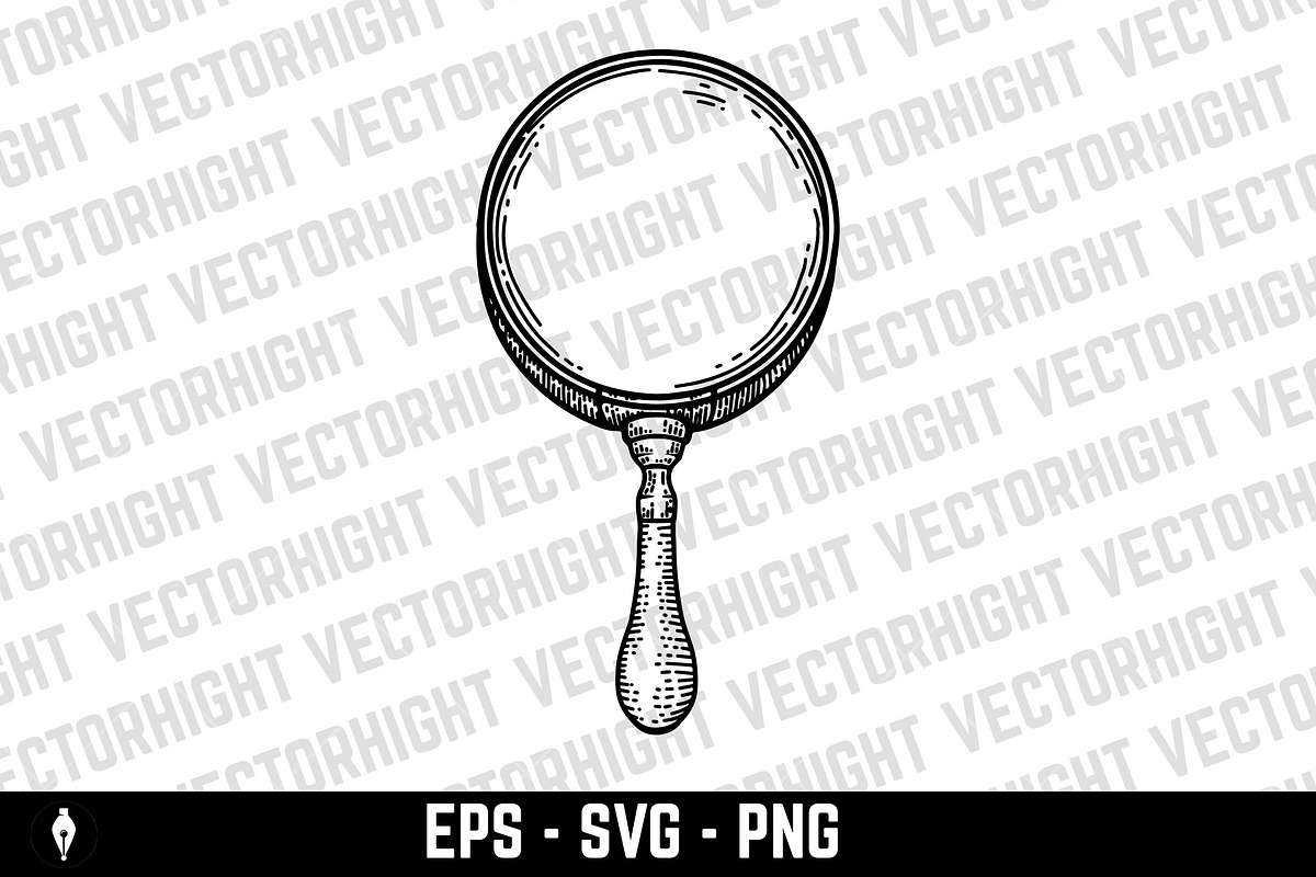 Illustration of magnifier in vintage, a Person Illustration by Vectorhight