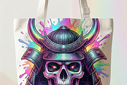 Rainbow Samurai Skull Armor, a Shirt Mockup by Vector Stall (Thumbnail 11 of 15)