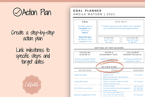 Editable Goal Planner Templates