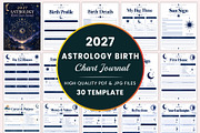 2027 Astrology Birth Chart Journal, a Stationery Template by Shumaya (Thumbnail 1 of 4)