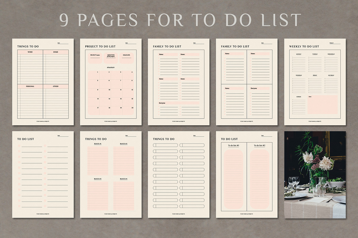 Aesthetic Planner & Calendar, a Stationery Template by Anatartan Design (Photo 5 of 27)