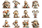 Spring Easter Watercolor Bundle, an Illustration by Designking (Thumbnail 2 of 5)
