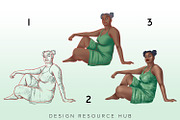 Procreate Drawing Guide: Curvy Girls, a Shape Add-On by Design Resource Hub (Thumbnail 10 of 10)