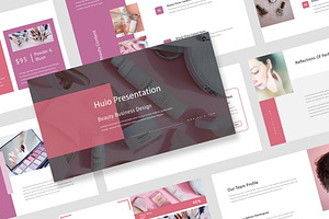 Huio : Beauty Brand Powerpoint, a Presentation Template by Punkl Camp