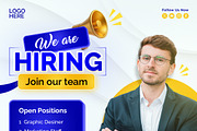 We Are Hiring PSD Template, a Social Media Template by BilalGfx (Thumbnail 1 of 2)
