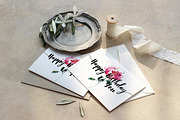 red rose printable birthday card, a Card Template by TurquoiseDesign (Thumbnail 1 of 3)