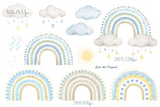 Rainbow Teddy bear Baby boy shower, an Animal Illustration by Solo Art Original (Thumbnail 4 of 9)