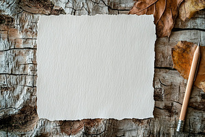 Sheet of blank paper on wooden background, a Background Photo by AlyaAnd