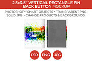 2.5x3.5 Vertical Rectangle Button, a Product Mockup by Mark Anthony Media (Thumbnail 1 of 4)