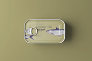 Sardine Can Mockups, a Packaging Mockup by MockupFree.Net (Thumbnail 3 of 5)