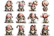 Whimsical Easter Gnome Clipart, a Graphic by CitraGraphics (Thumbnail 2 of 4)