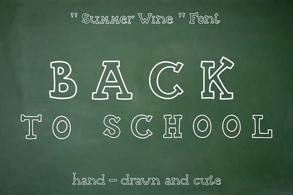 Summer Wine - hand drawn font preview 7