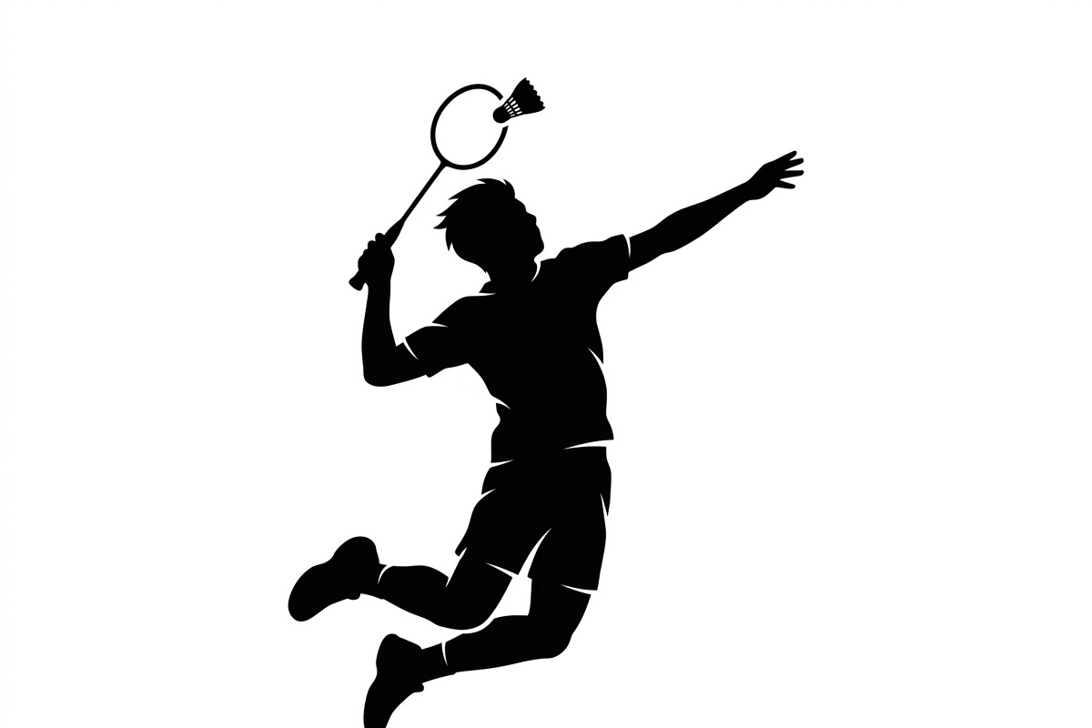60 Badminton Player Smash Silhouette, a Person Illustration by Amazin_art (Photo 24 of 26)