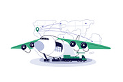Cargo delivery concept set, a Transportation Illustration by PaperTrident (Thumbnail 2 of 7)