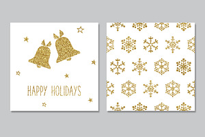 Christmas Gold Greeting Cards