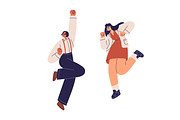 People jumping, celebrating success, a Person Illustration by Good Studio (Thumbnail 3 of 8)