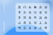 Winter Seasons Icon Set, an Outline Icon by Nathaya Studio (Thumbnail 2 of 2)