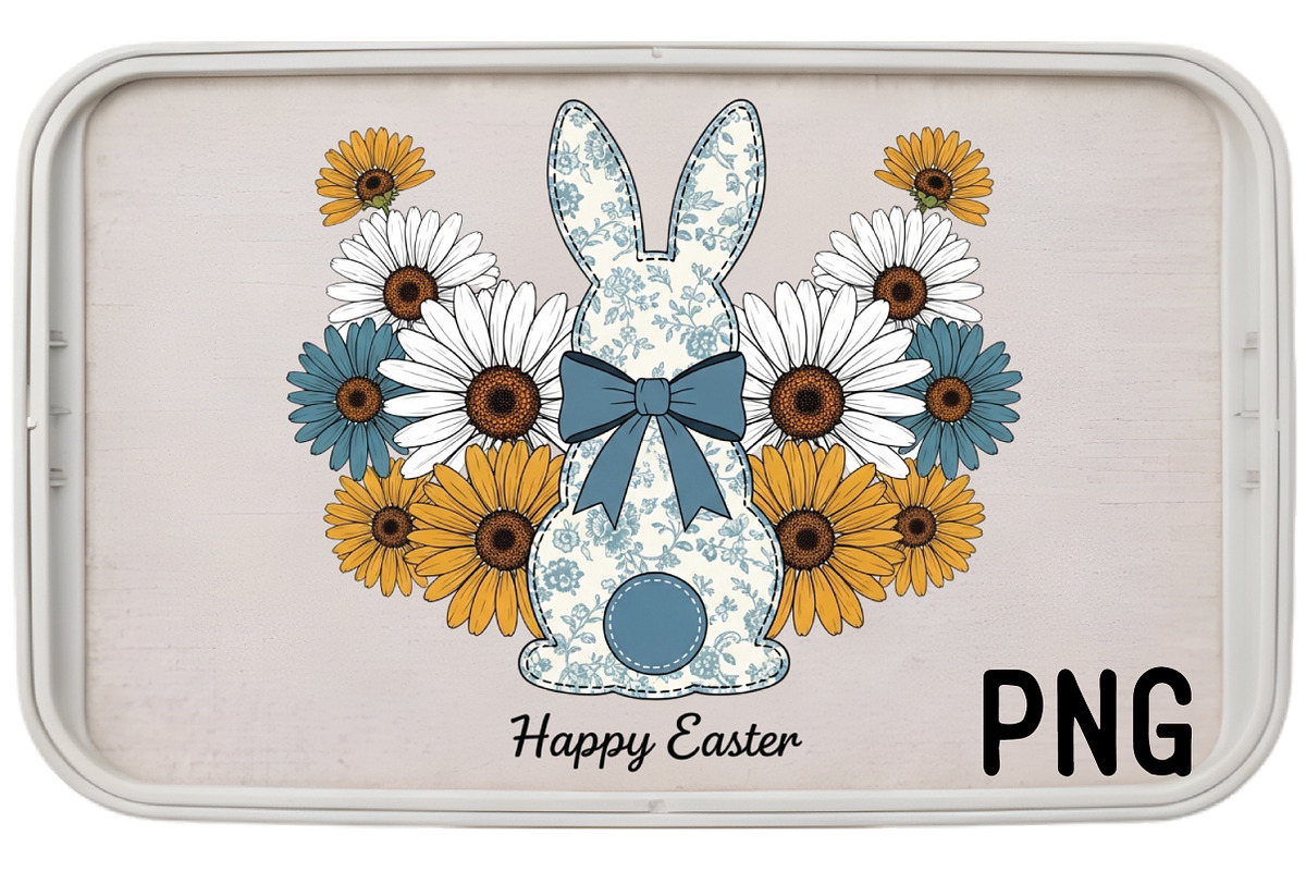 Happy Easter Bunny Png, an Illustration by Black Bird Studio (Photo 2 of 3)