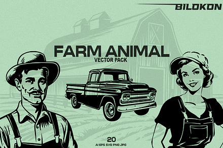 Farm Animal Vector Pack