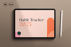 Habit Tracker 2025, a Templates & Theme by MMS Design Studio