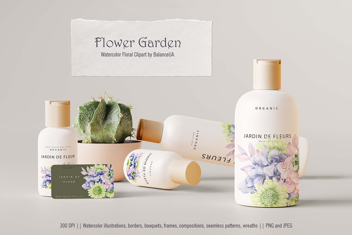 Flowers Watercolor Clipart, a Decorative Illustration by BalanceUA (Photo 10 of 16)