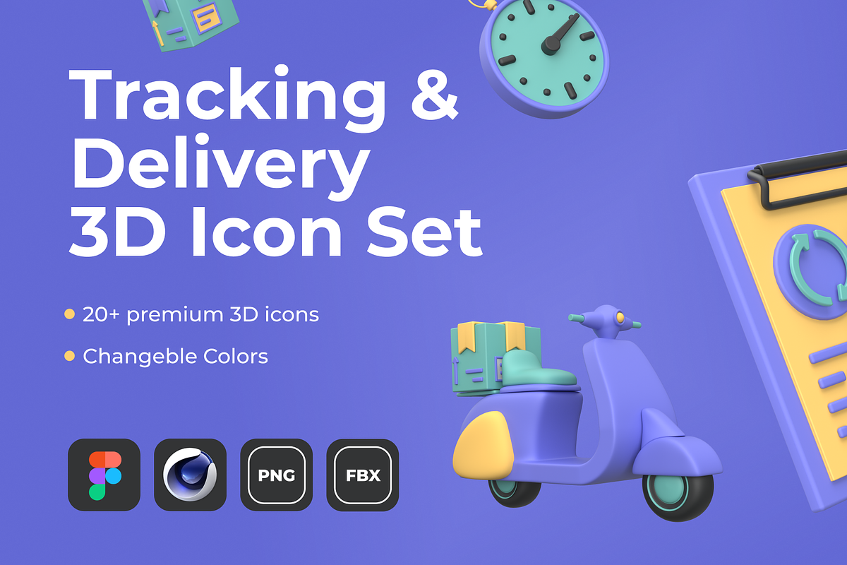 Tracking & Delivery 3D Icon Set, a Templates & Theme by Dope Design (Photo 1 of 8)