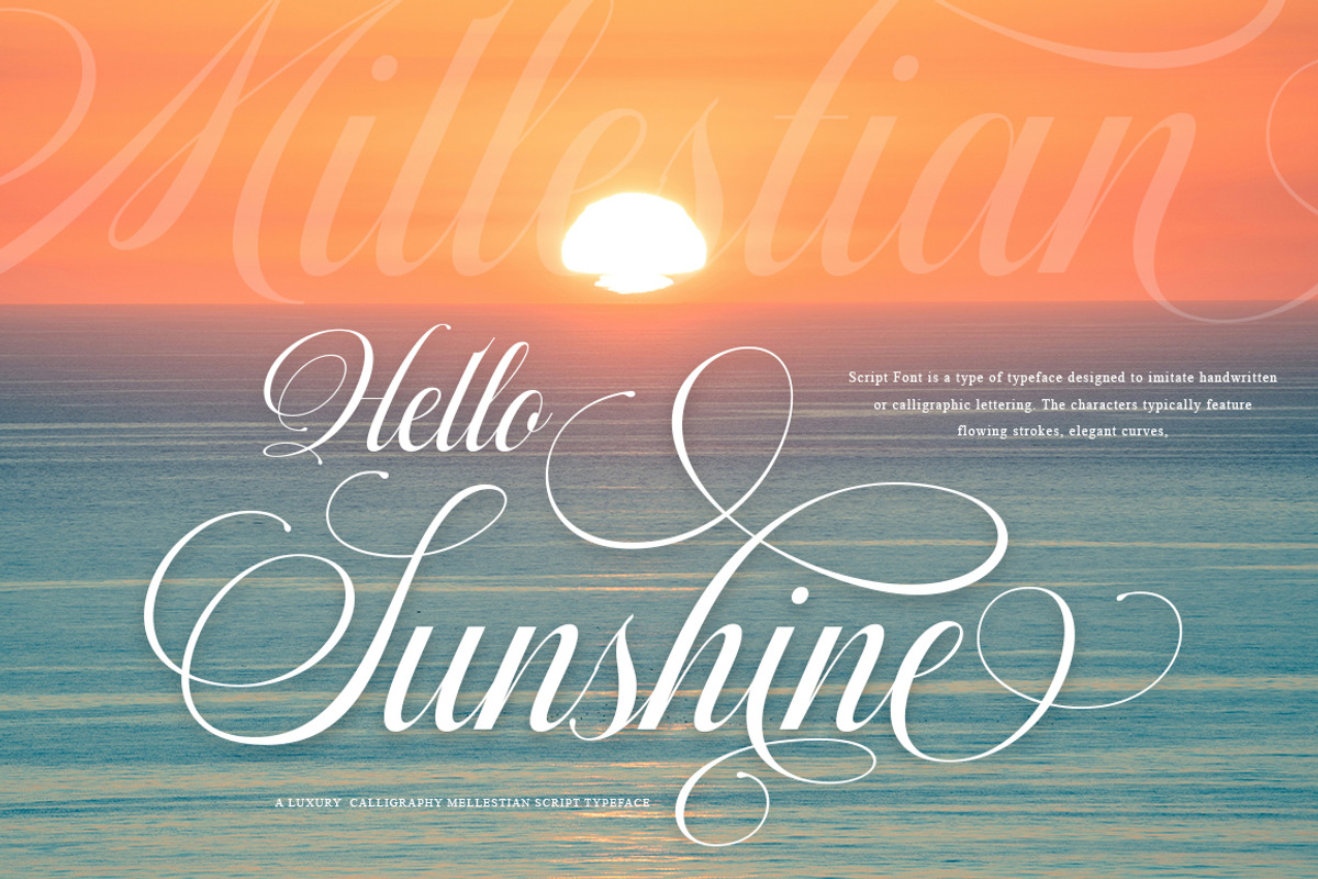 Millestian Script | 11 Font Style, a Script Font by IM Studio (Photo 4 of 9)