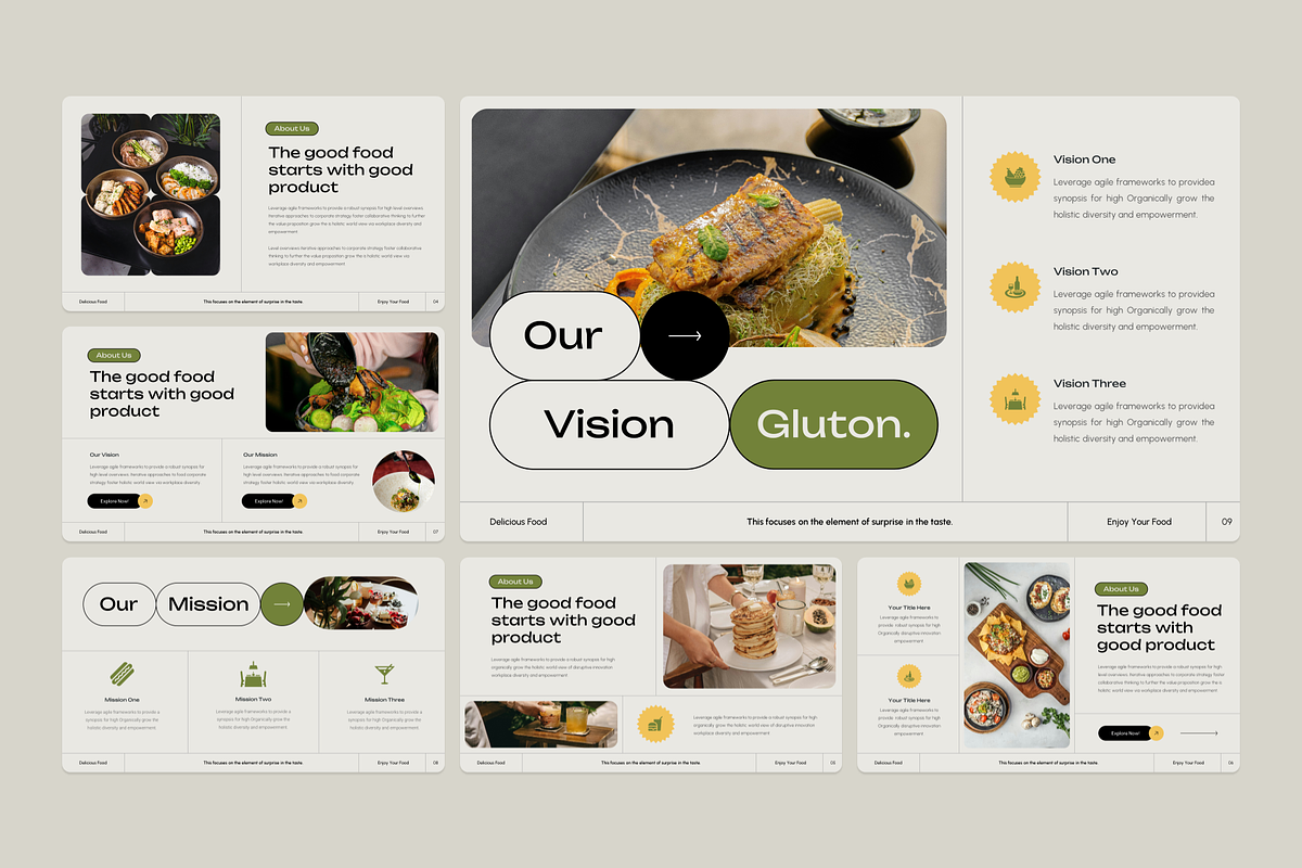 Food Google Slide Template, a Presentation Template by YossyOneStd (Photo 3 of 6)