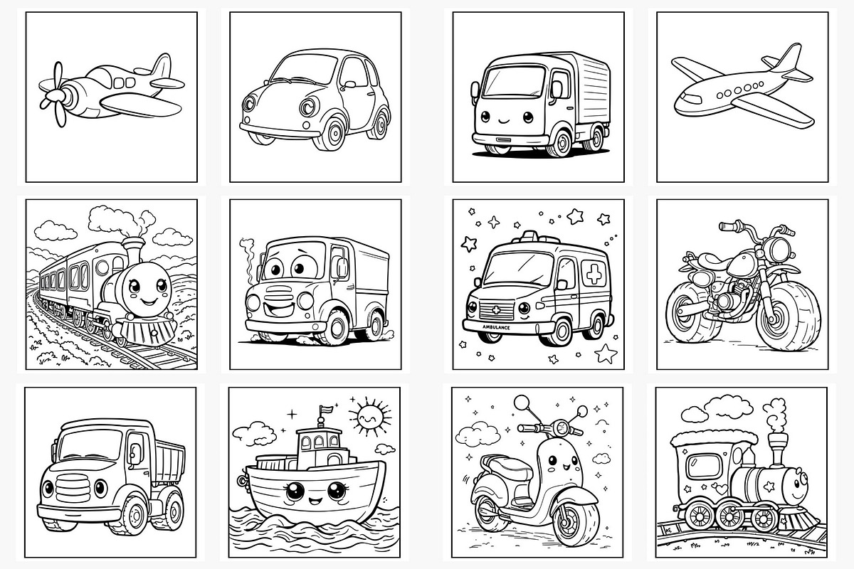 Transportation Coloring Pages, a Transportation Illustration by Lamia Emad (Photo 2 of 4)