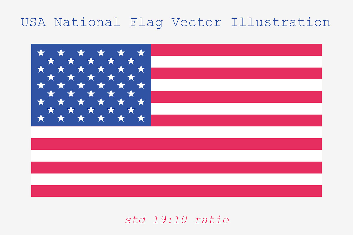 US National Flag, an Illustration by Amogh Design