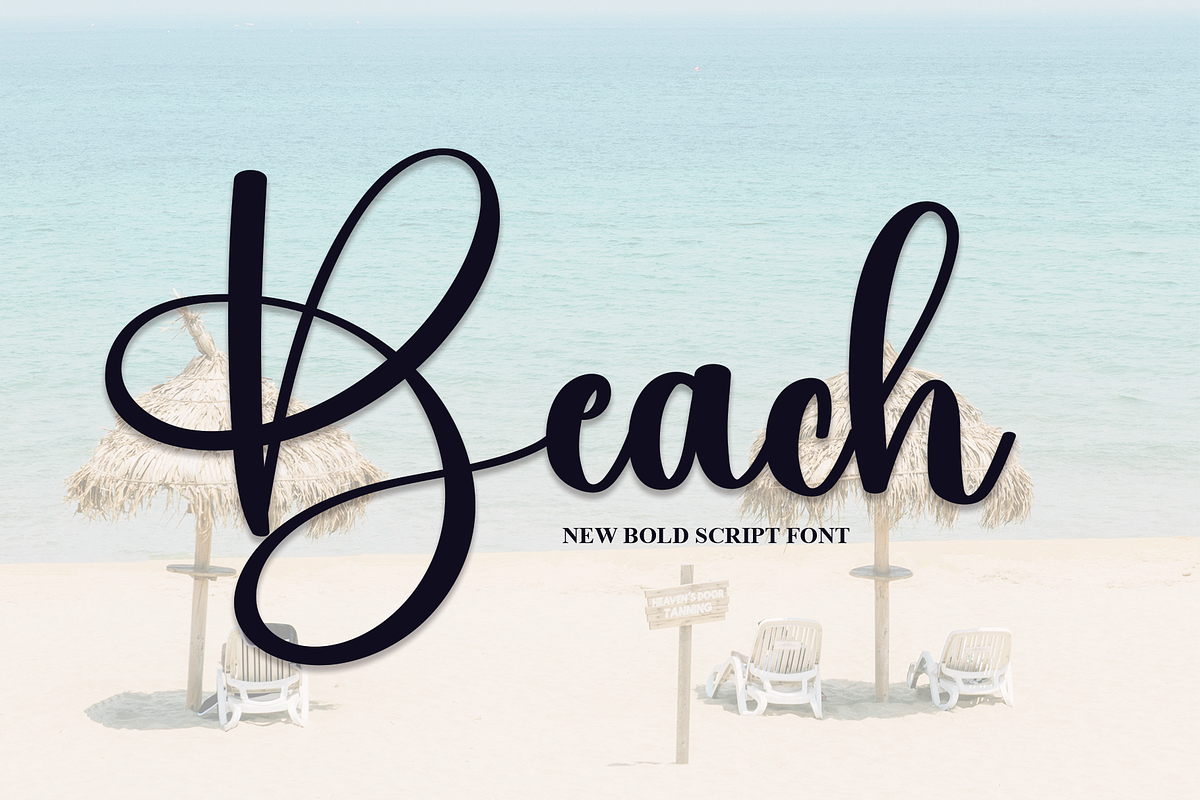 Beach | Script Font, a Script Font by Scratchones (Photo 1 of 8)