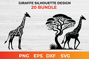 Giraffe Silhouette Design bundle, an Animal Illustration by bossdesigner (Thumbnail 2 of 3)