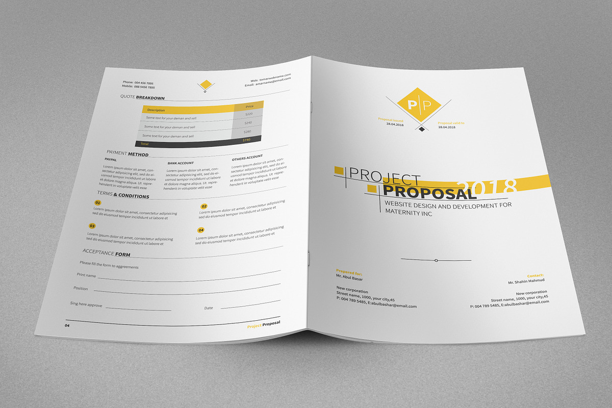 Project Proposal Template, a Brochure Template by DesignGhar (Photo 3 of 13)